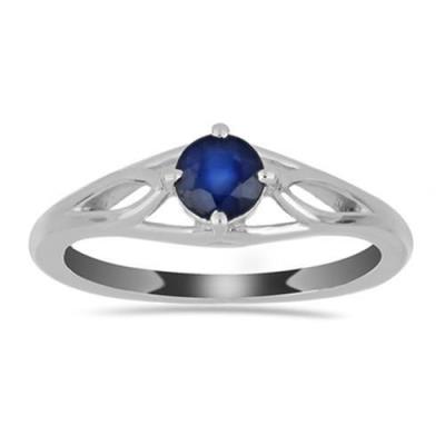 BUY AUSTRALIAN BLUE SAPPHIRE GEMSTONE RING IN 925 SILVER